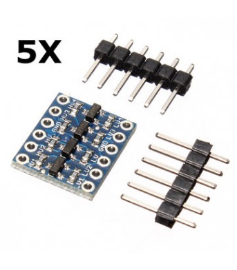 5Pcs IIC 4 Way Bi-Directional Logic Level Converter Module