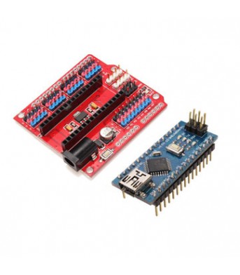 Funduino Nano Expansion Board + ATmega328P Nano V3 Improved Vers