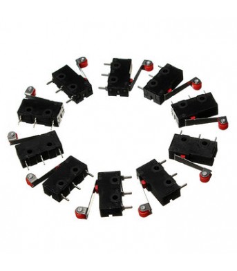 10Pcs Micro Limit Switch Roller Lever 5A 125V Open Close Switch