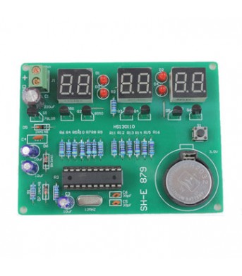 DIY 6 Digital LED Electronic Clock Kit 9V-12V AT89C2051