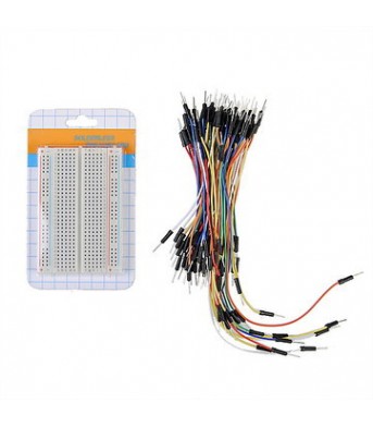 Prototype Board 400 Hole Breadboard + 65pcs Breadboard Jump Cabl