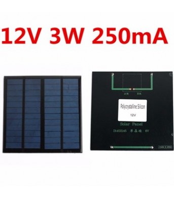 12V 3W Polycrystalline 145mm x 145mm Solar Panel Photovoltaic Pa