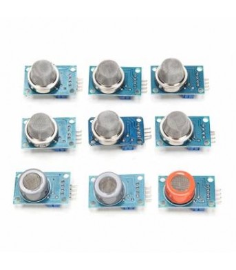 9Pcs MQ2 MQ-3 MQ-4 MQ-5 MQ-6 MQ-7 MQ-8 MQ-9 MQ-135 Sensor Module