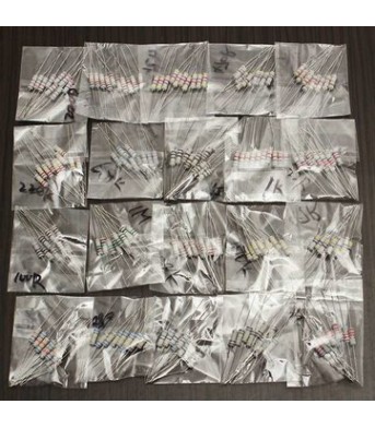 200Pcs 20 Value 1W 5% Resistors Resistance Assortment Kit 10 Ohm