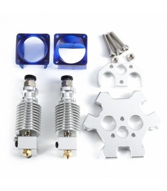 E3D V6 Double Extrusion Head With M4 Effector Aluminum Fisheye D